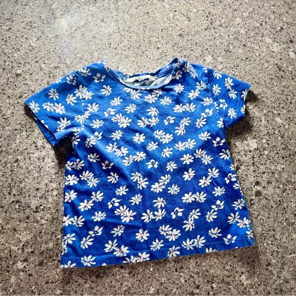 H&M Girl's 2-Piece Cotton Set - Blue/Daisy T-Shirt and Skirt - Size 3T-4T - Picture 2 of 7